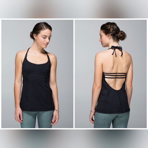lululemon athletica Tops - Lululemon Wandering Yogi Halter Top Black